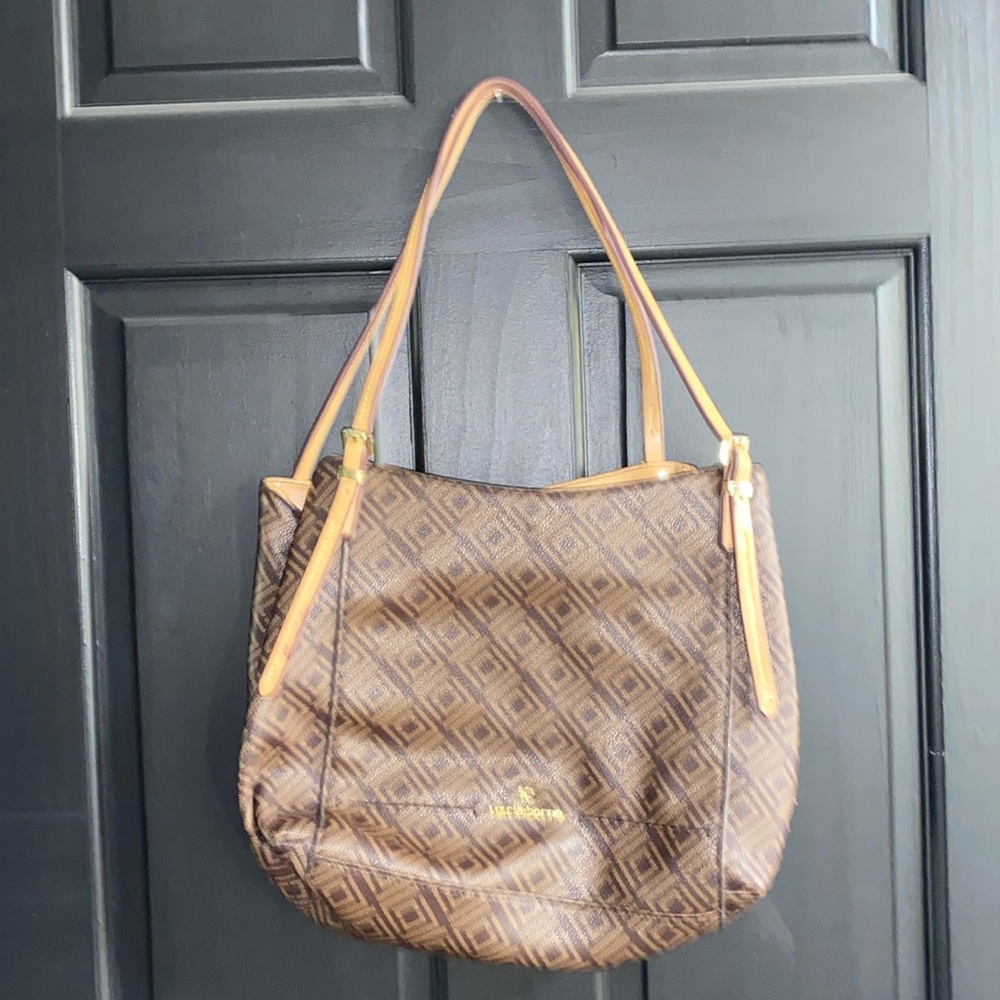 liz claiborne brown tote bag